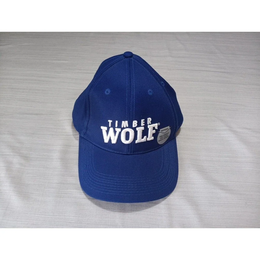 Timber Wolf Tobacco Advertising Blue Strapback Hat Cap